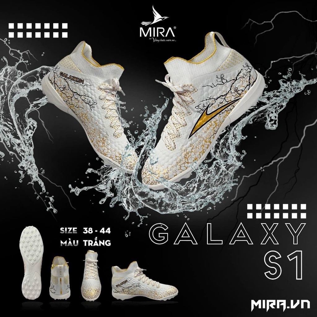Giày Đá Bóng Sân Cỏ Nhân Tạo Chính Hãng Mira Galaxy S1 - Mẫu Mới Nhất 2022
