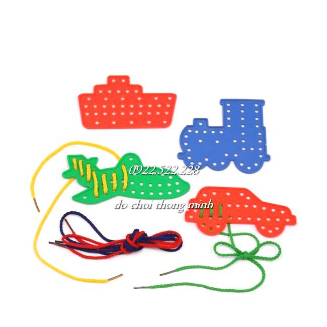 Combo 1 hình và 1 dây xâu luyện tay tập luồn dây theo lỗ