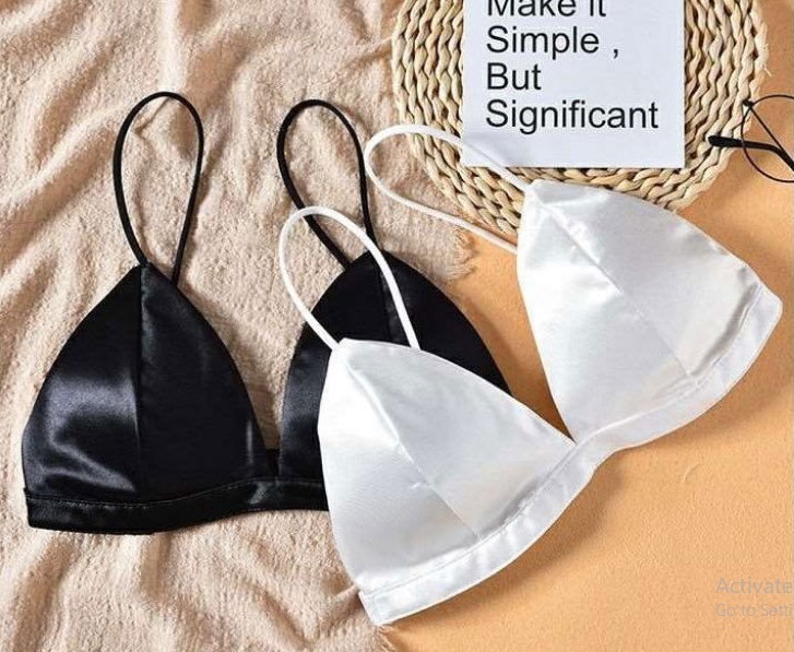 Áo Bra 2 Dây Lụa Mút Mỏng Dây Mảnh, Áo Ngực Cao Cao Cấp Siêu đẹp 9606
