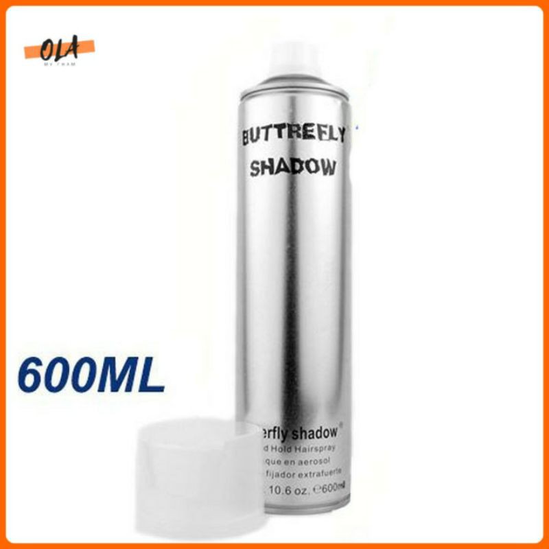 Gôm Xịt Tóc Butterfly Shadow 600ml Chính Hãng, Gôm Bạc Giữ Nếp Tạo Kiểu Nam Nữ - Mỹ Phẩm Ola