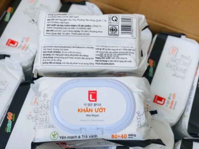 KHĂN ƯỚT CỦA SIÊU THỊ LOTTE 120TỜ.