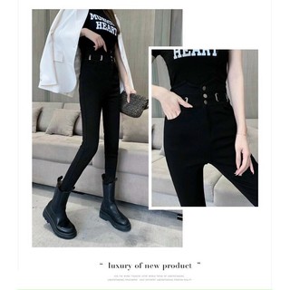 Quần skinny giấy cạp cao