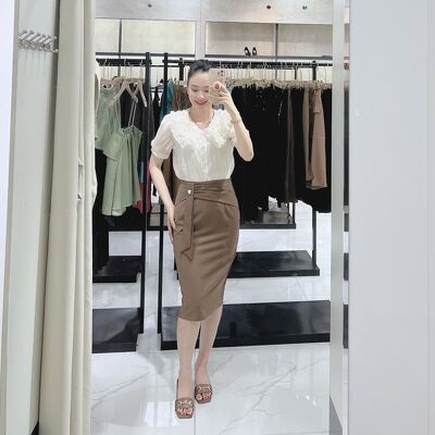 Min's Shoes - Chân Váy Thiết Kế Nữ Thắt Nơ Sang Trọng CV112
