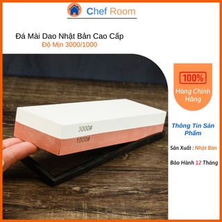 Đá mài dao kéo nhật bản 2 mặt độ mịn 1000/3000, dụng cụ mài dao kéo nhà bếp cao cấp bảo hành chính hãng12 tháng