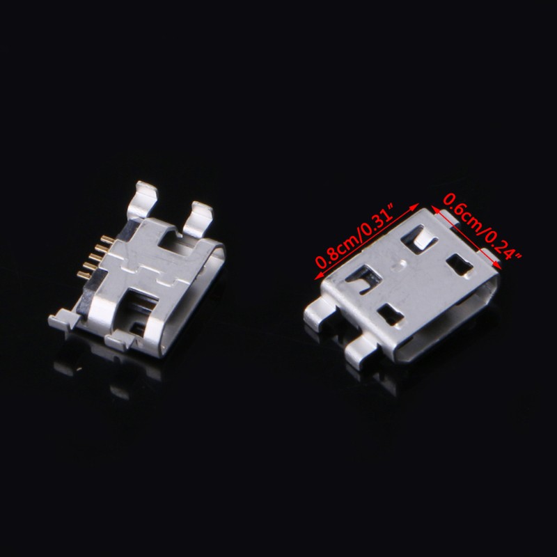 Set 10 Ổ Cắm Kết Nối Type B Micro Usb 5 Pin Female