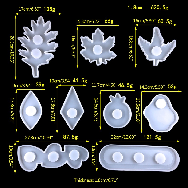 Khuôn Làm Nến / Xà Phòng Handmade Hình Chiếc Lá Bằng Silicone DIY