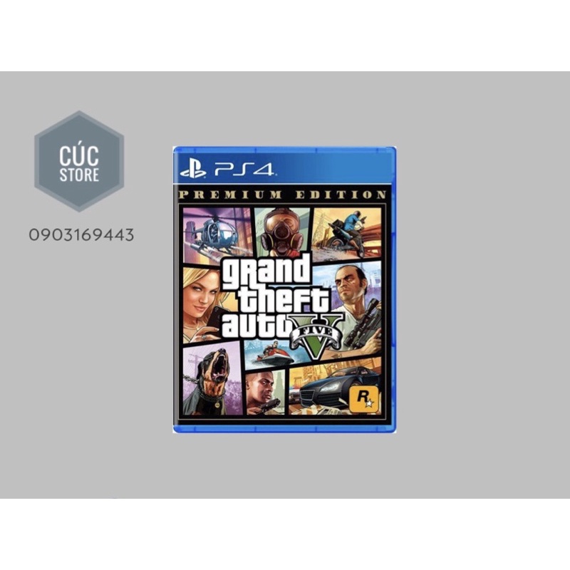 Đĩa chơi game PS4: Grand theft auto V Premium Edition (GTA V)