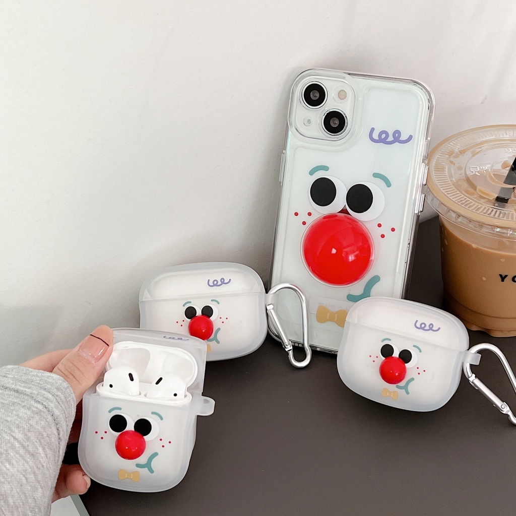 Vỏ Bảo Vệ Hộp Sạc Tai Nghe airpods 1 2 pro Bằng tpu Mềm Hình Biểu Cảm Dễ Thương