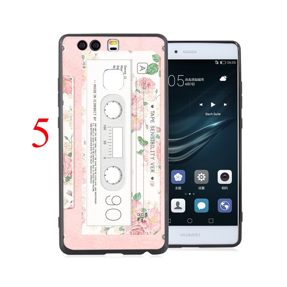 Ốp Điện Thoại Tpu Mềm Hình Băng Cassette Cổ Điển Cho Huawei P8 P9 P10 Lite Mini