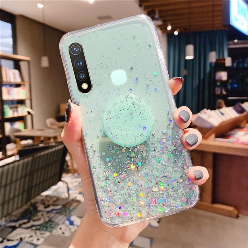 Ốp điện thoại OPPO A31 A 31 Bling Long lanh Star Space Silicone Oppo A31 OPPOA31 Bột lá sang trọng V