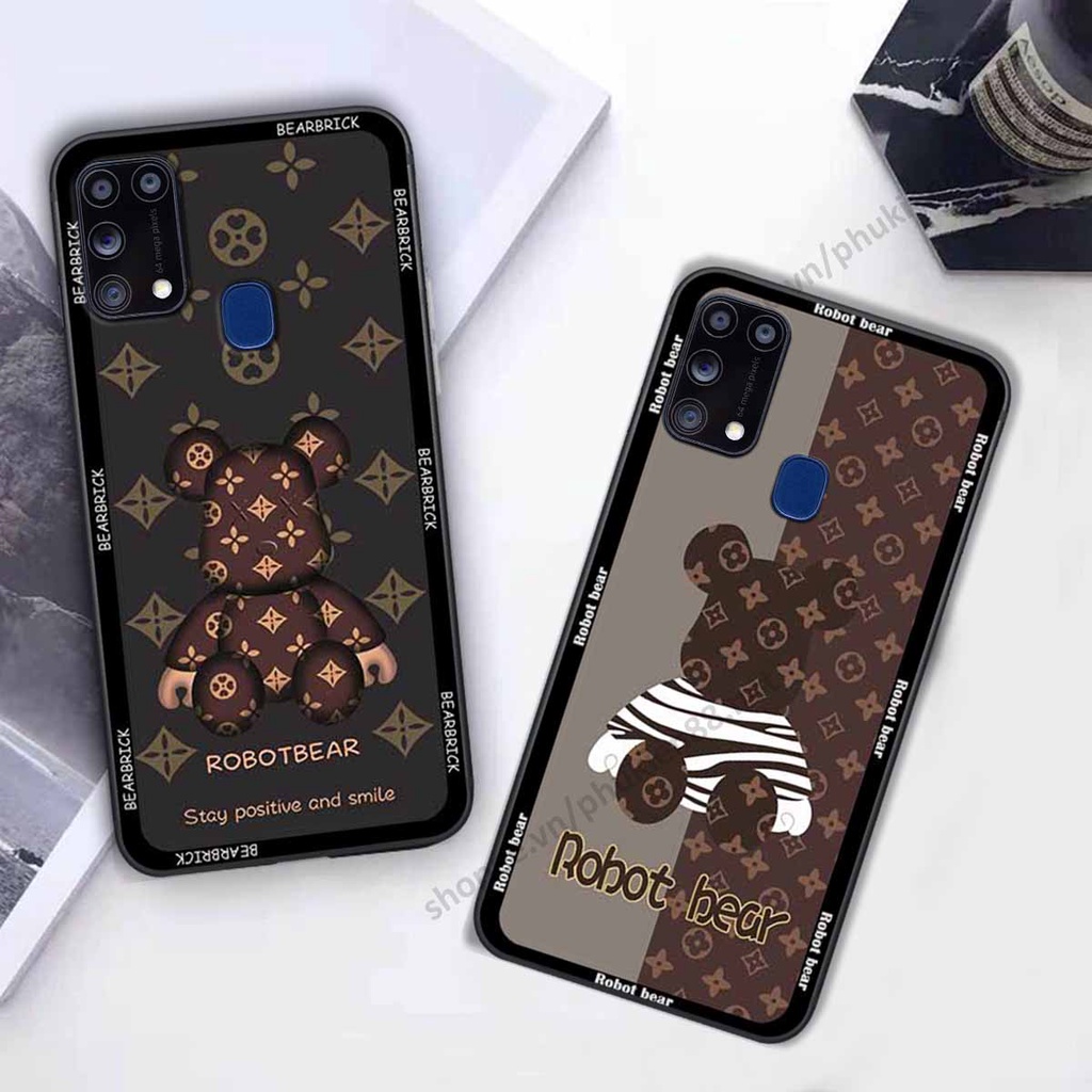Ốp Samsung M31 bear, k@ws thương hiệu phong cách ốp lưng thời trang cao cấp