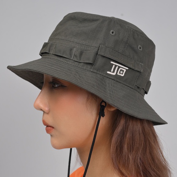 Mũ tai bèo TJO Bucket Hat style Camping, cắm trại, du lịch, vintage