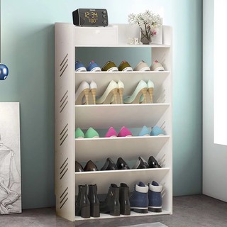 Kệ giầy 6 tầng chéo kèm ngăn kéo nhỏ để đồ - HOME DECOR