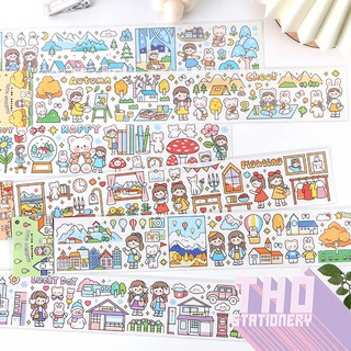 Sticker cute washi tape hình dán dễ thương miếng dán công chúa trang trí sổ planner bullet journal dụng cụ dán Stick Me