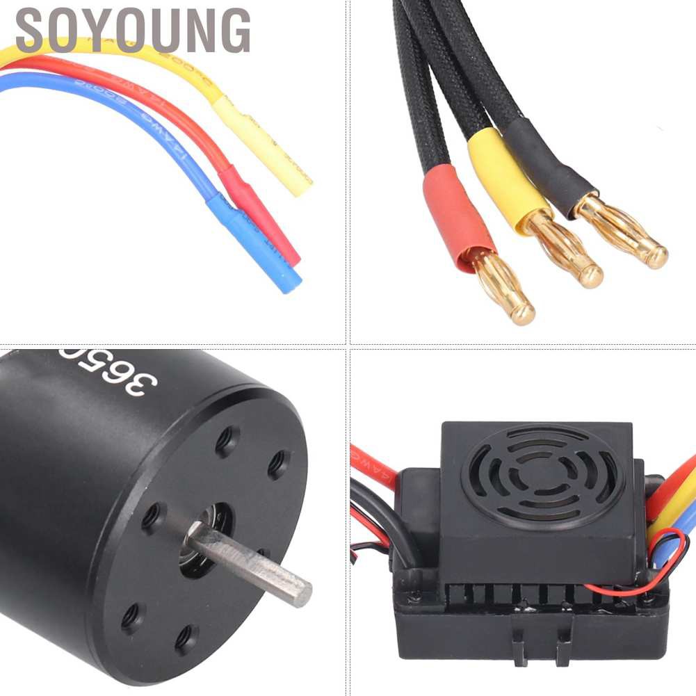 RC Động Cơ Không Chổi Than Đậu Nành 3650 4300kv 60a Esc Cho Xe Điều Khiển Từ Xa Tỉ Lệ 1 / 10