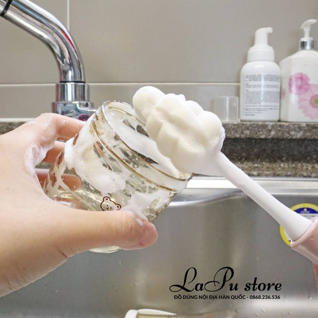 Cọ rửa Grosmimi cọ bình sữa núm ti thân bình 2in1 nội địa Hàn