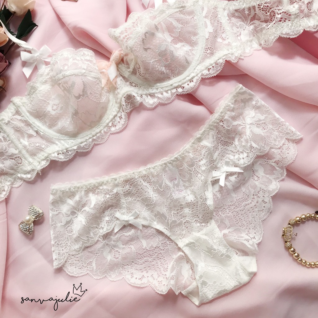Bộ đồ lót nữ không mút có gọng chất liệu ren Hoa Tigon - Nội y nữ | BigBuy360 - bigbuy360.vn