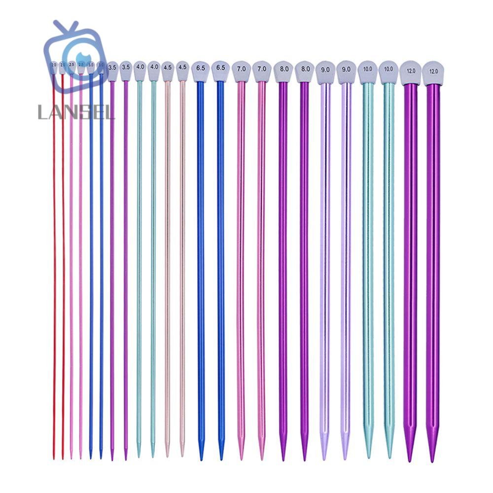 Set 2 Cây Cầu Thủ Công Chất Lượng|Kim Đan Len Bằng Nhôm Đầu Nhọn 2.0-12mm Thiết Kế Mới Tiện Lợi Dễ Dùng