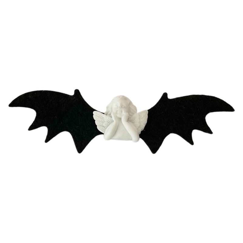 Kẹp Tóc Hình Đầu Lâu Dơi Phong Cách Punk Hóa Trang Halloween Sáng Tạo
