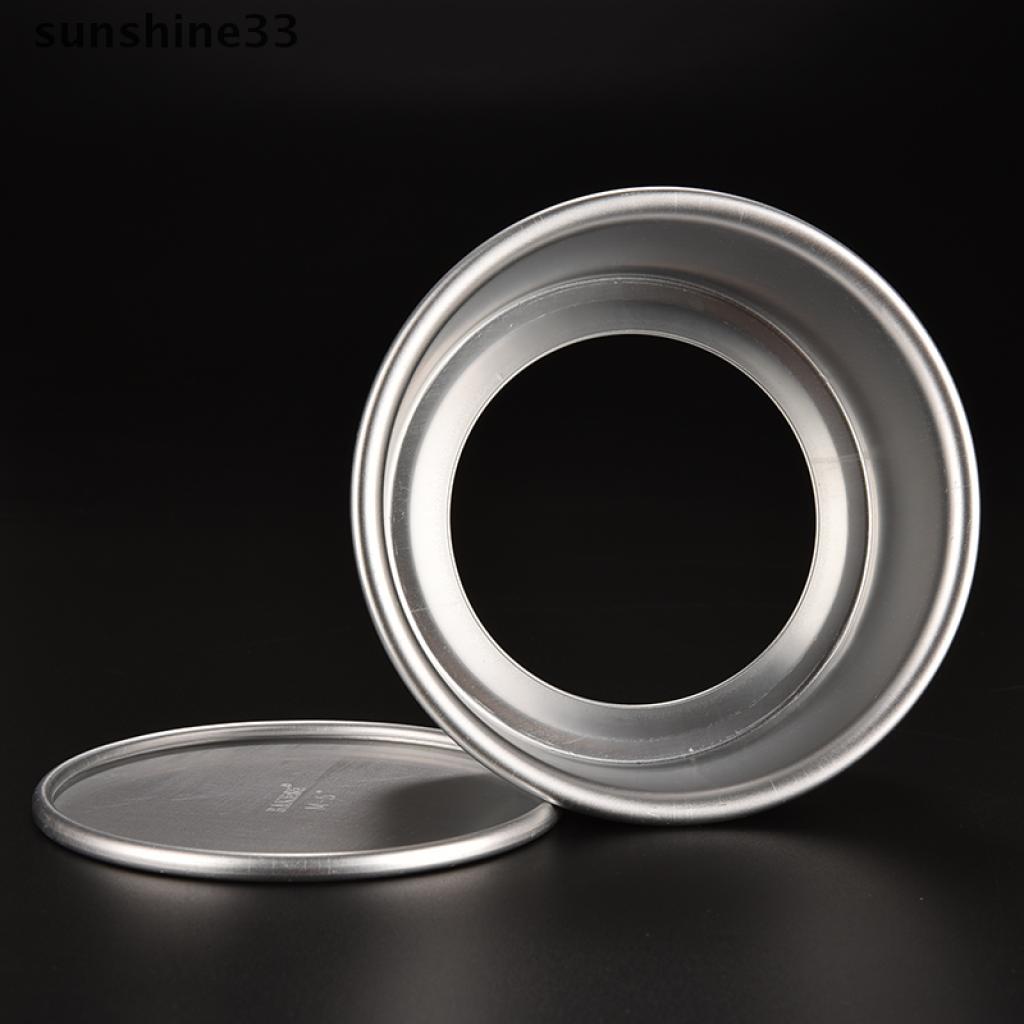 Khuôn Làm Bánh Hình Tròn Bằng Hợp Kim Nhôm 8 Size Có Thể Tháo Rời
