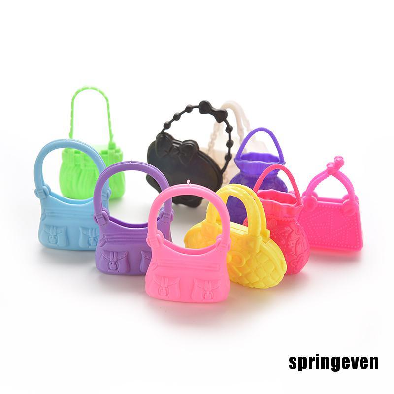 Set 10 Túi Xách Đeo Vai Cho Búp Bê Barbie Phong Cách Ngẫu Nhiên