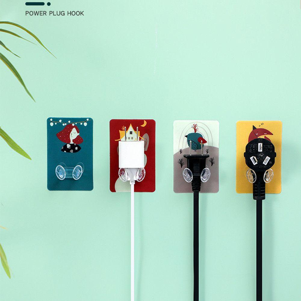Set 4 Móc Dán Tường Treo Phích Cắm Điện Đa Năng