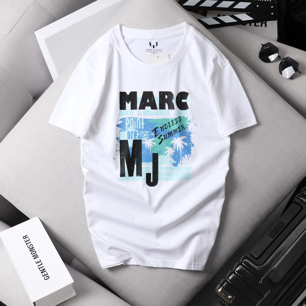 Áo thun nam cổ tròn MARC SUMMER, vải cotton co giãn,dày dặn, form regular fit THE BASIC
