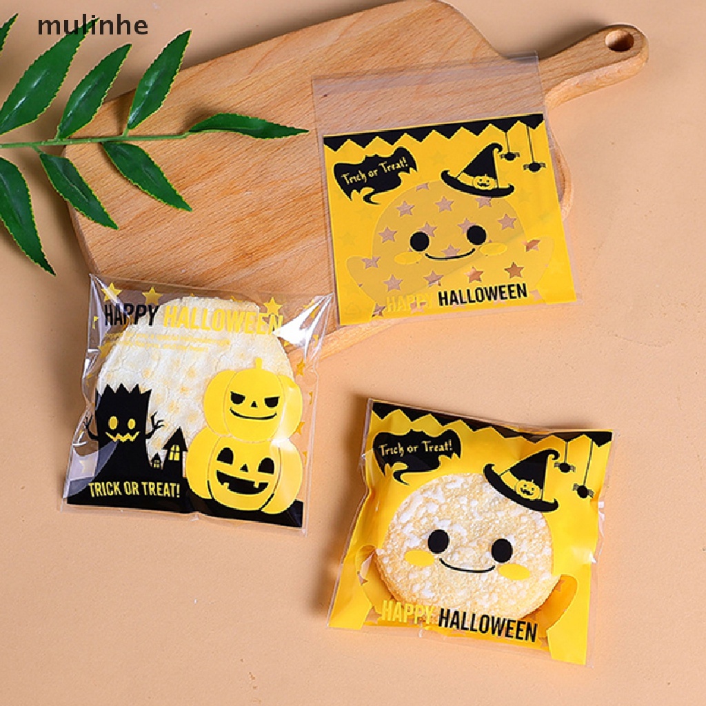 Set 100 Túi Nhựa Đựng Bánh Kẹo Trang Trí Halloween