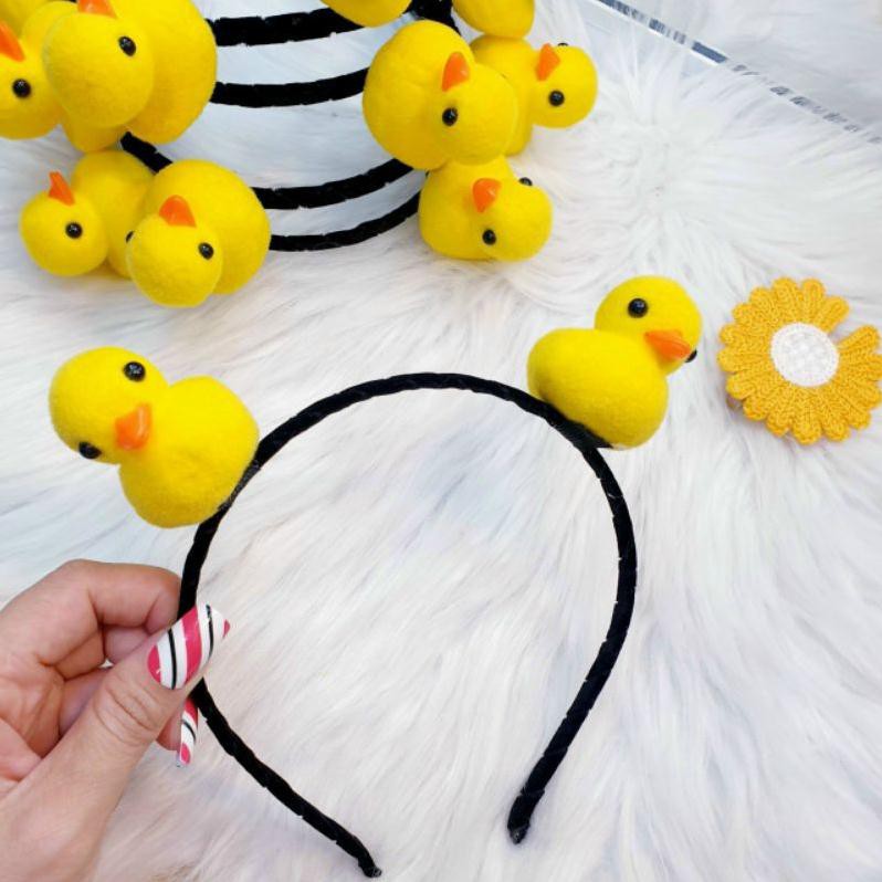 Cài tóc Chữ C- 2 Gà / vịt vàng dễ thương ✿Cài 2 gà vàng✿