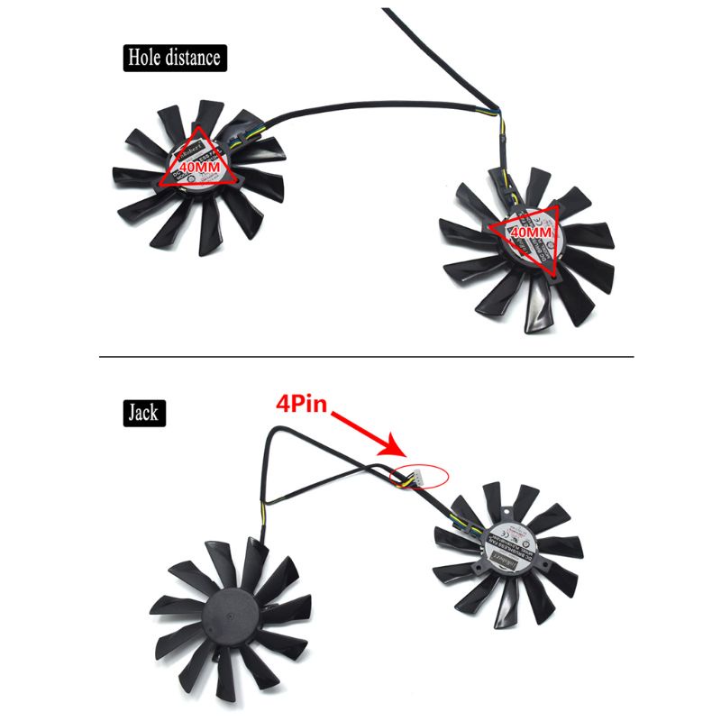 Quạt Tản Nhiệt Chuyên Dụng Cho Thẻ Đồ Họa MSI R9 270X 280X 290 290X Twin Frozr B