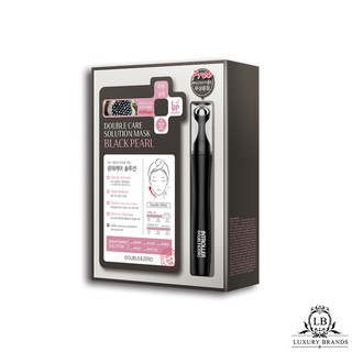 Set mặt nạ mask Hàn Quốc cao cấp Double&Zero ngọc trai đen tác động kép bảo vệ và tái dạo da (kèm cây lăn dưỡng da)