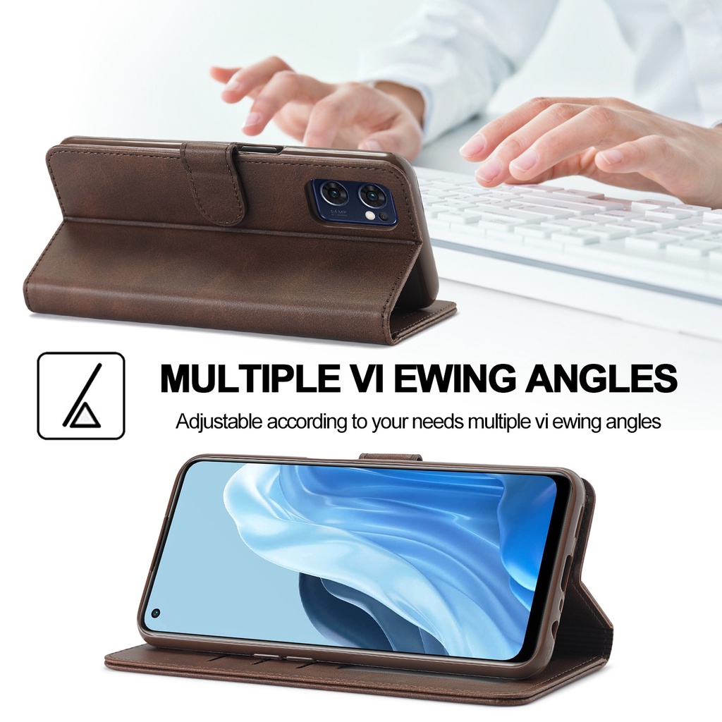 Ốp Điện Thoại Da Gấp Nam Châm Chống Sốc Cho OPPO Reno7 Z Reno7 5G Global Reno6 Reno5 Pro Fan Edition S22 Ultra S21 S20 Plus