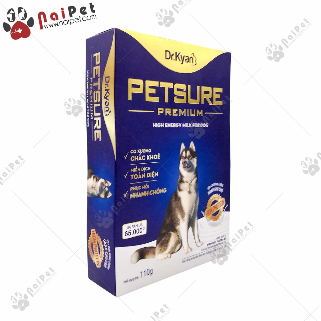 Sữa Bột Dinh Dưỡng Cao Cấp Cho Chó Mèo Petsure Premium Dr.Kyan Hộp 110g