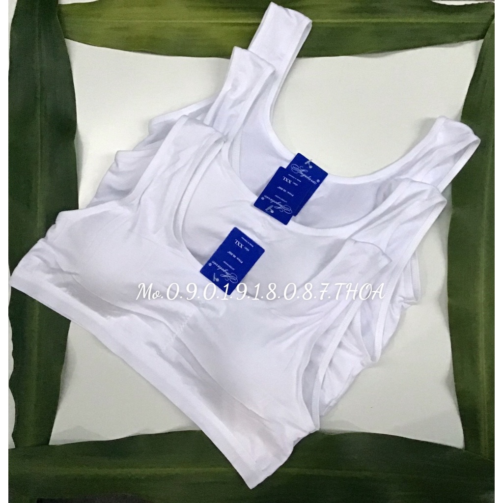 Combo 3 áo lá cotton áo lót nữ cho học sinh cấp 1 học sinh cấp 2, thiết kế áo croptop co giãn, có mút, thấm hút mồ hôi