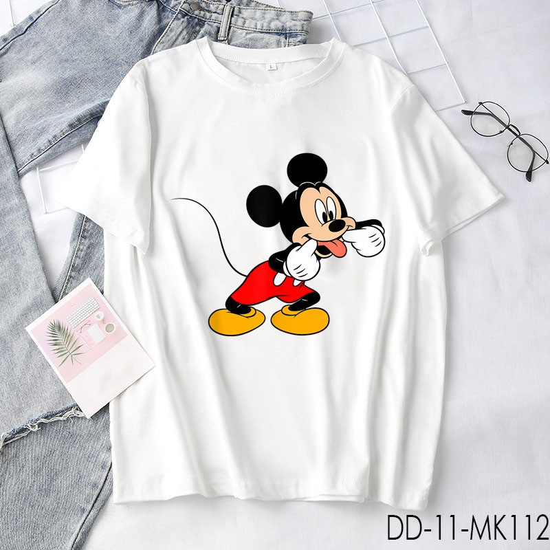 Áo Thun Chuột Mickey ( Có Size Trẻ Em ) Silly Face