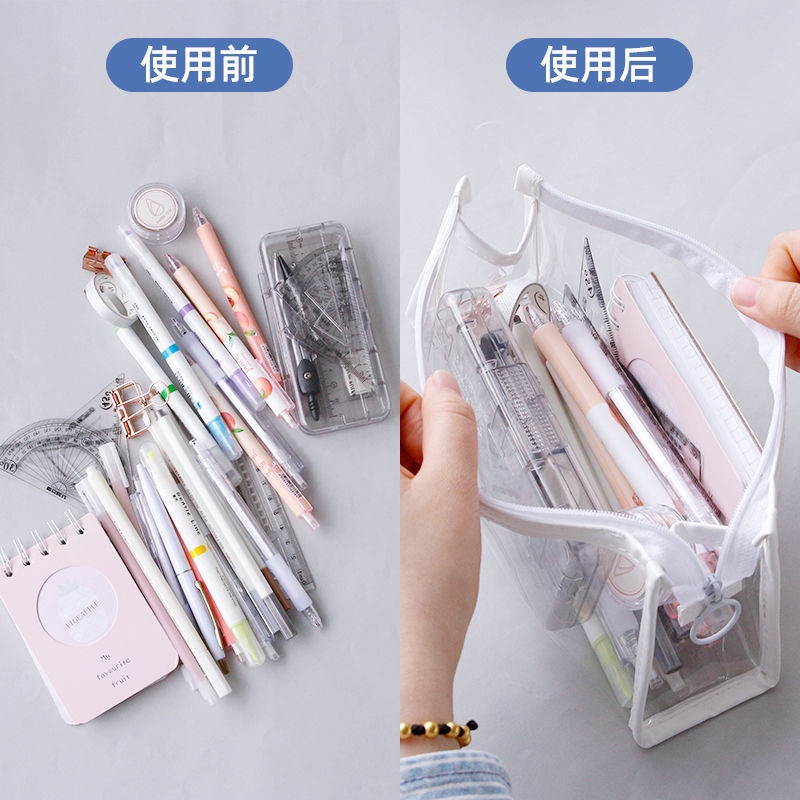 Hộp Bút Trong Suốt, Túi đựng Bút, Hộp đựng Bút học sinh sinh viên sỉ Văn Phòng Phẩm