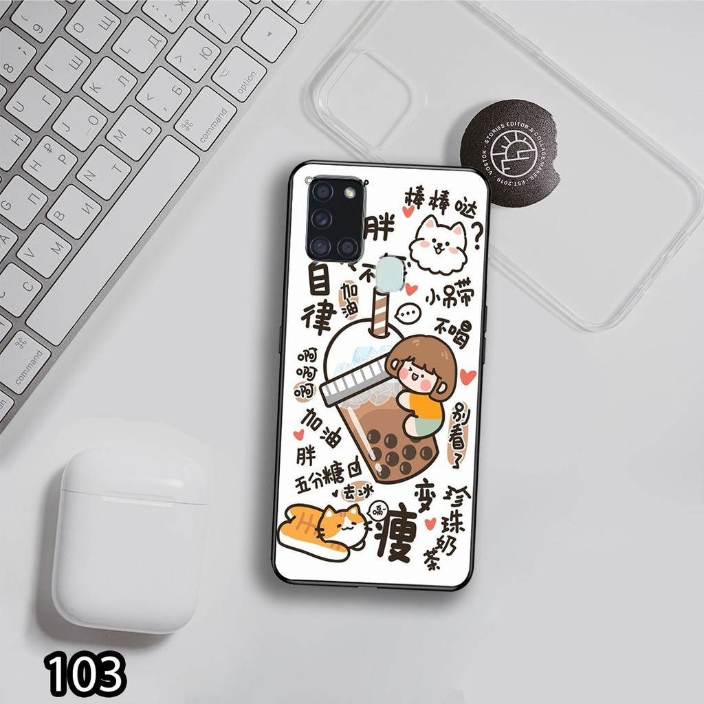 Ốp lưng Samsung A11/A21/A21S  in hình cô bé trà sữa  siêu đẹp, độc, lạ_KINGSTORE.HN_Ốp SS A11/A21/A21S