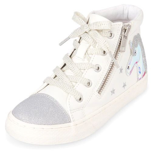 Giày BOOT UNICORN Place Màu trắng Cao Cổ Bé Gái <11cm Từ 12M-18M