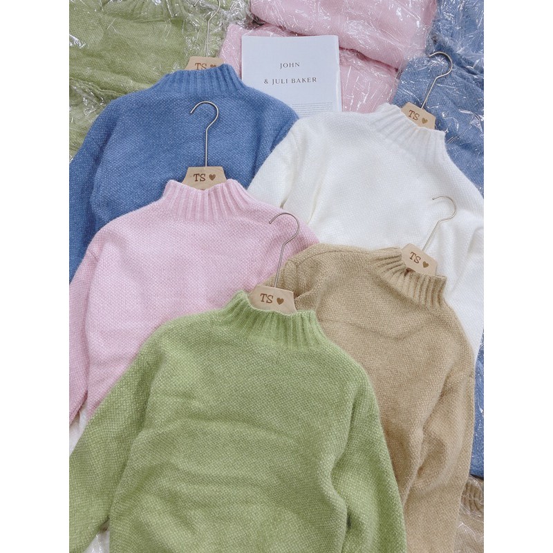 ÁO LEN LÔNG HẠT GẠO CỔ 3 PHÂN SIÊU HOT NỮ | BigBuy360 - bigbuy360.vn