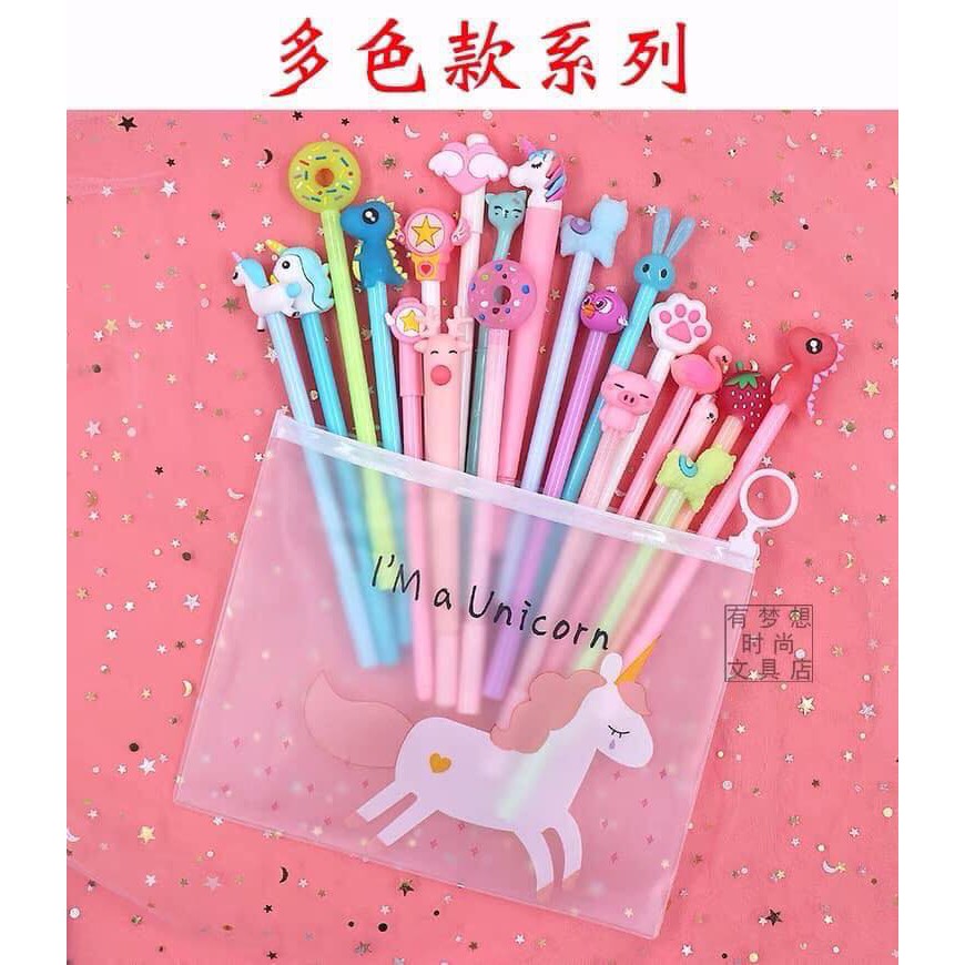 Set 20 chiếc bút bi nước kiểu dáng hoạt hình cho bé