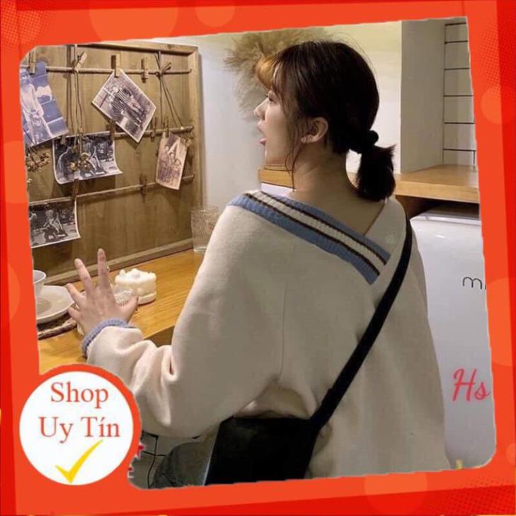 [HOT TREND] -  Áo Nỉ Nữ Dài Tay In Chữ Dáng Rộng 3 Màu -  Cổ V FreeSize G030 | BigBuy360 - bigbuy360.vn
