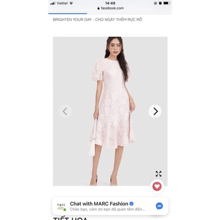 váy hồng hiệu Marc fashion