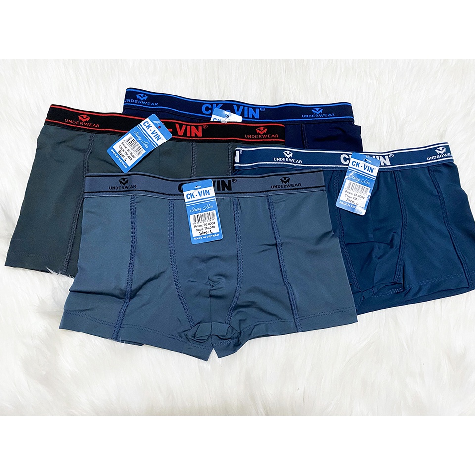 COMBO quần lót nam đùi boxer cao cấp thun lạnh 4 chiều,quần sịp quần xì đùi nam lưng to sexy đẹp co dãn siêu cá tính 048