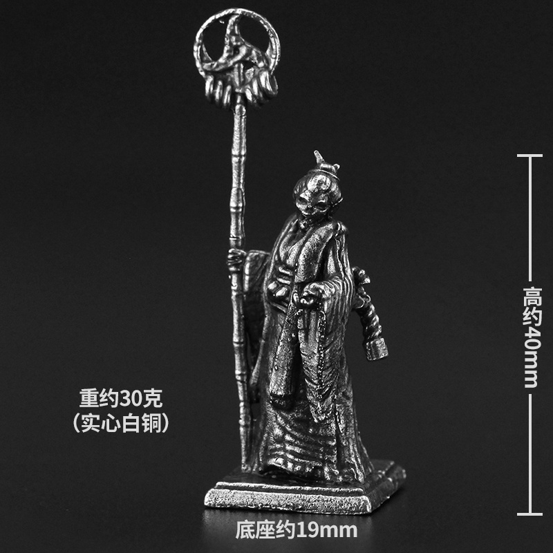 Mô Hình Đầu Lâu Người Lính Samurai Cổ Đại Bằng Kim Loại Để Bàn Trang Trí