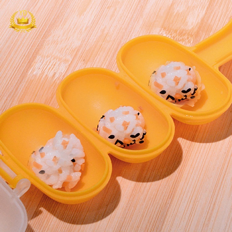 Khuôn Lắc Làm Cơm Nắm 3 Ngăn Tiện Dụng