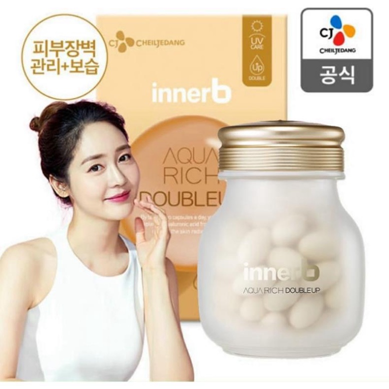 [Chính hãng] Viên uống InnerB Aqua Rich Double Up Cấp Nước ( Mẫu mới 70 Viên x 600mg)- Date mới