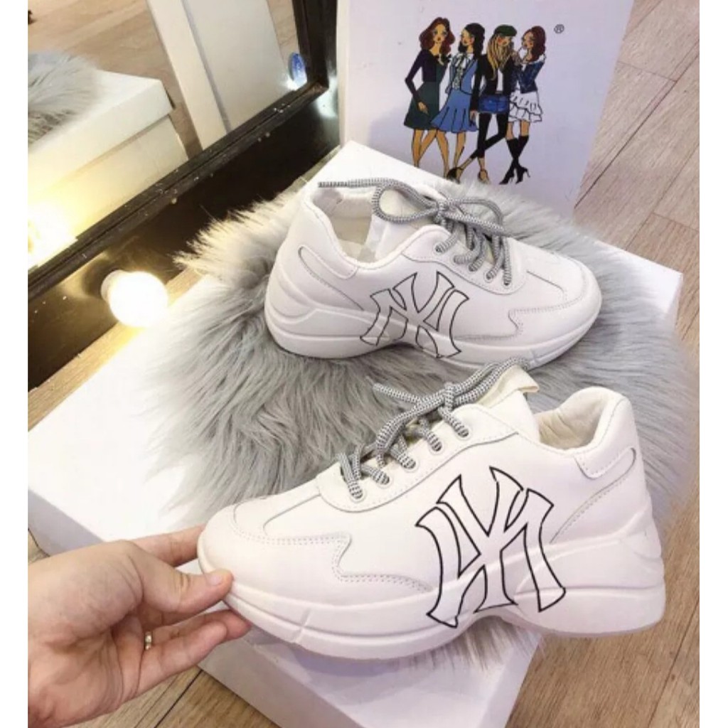 Giày thể thao nữ , giày sneaker độn đế NY cực đẹp 010