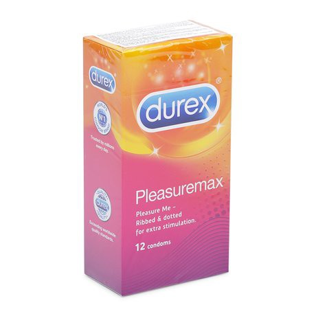 (CHE TÊN)Bao Cao Su Gân Gai Durex Pleasure Max Chính Hãng (Hộp 12 cái)