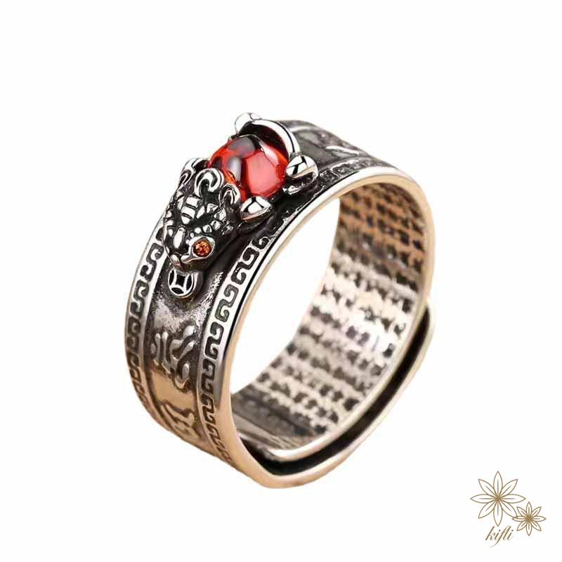 【kifli】 Nhẫn Vàng May Mắn Mặt Hình Trái Tim Phong Cách Cổ Điển Cho Nam