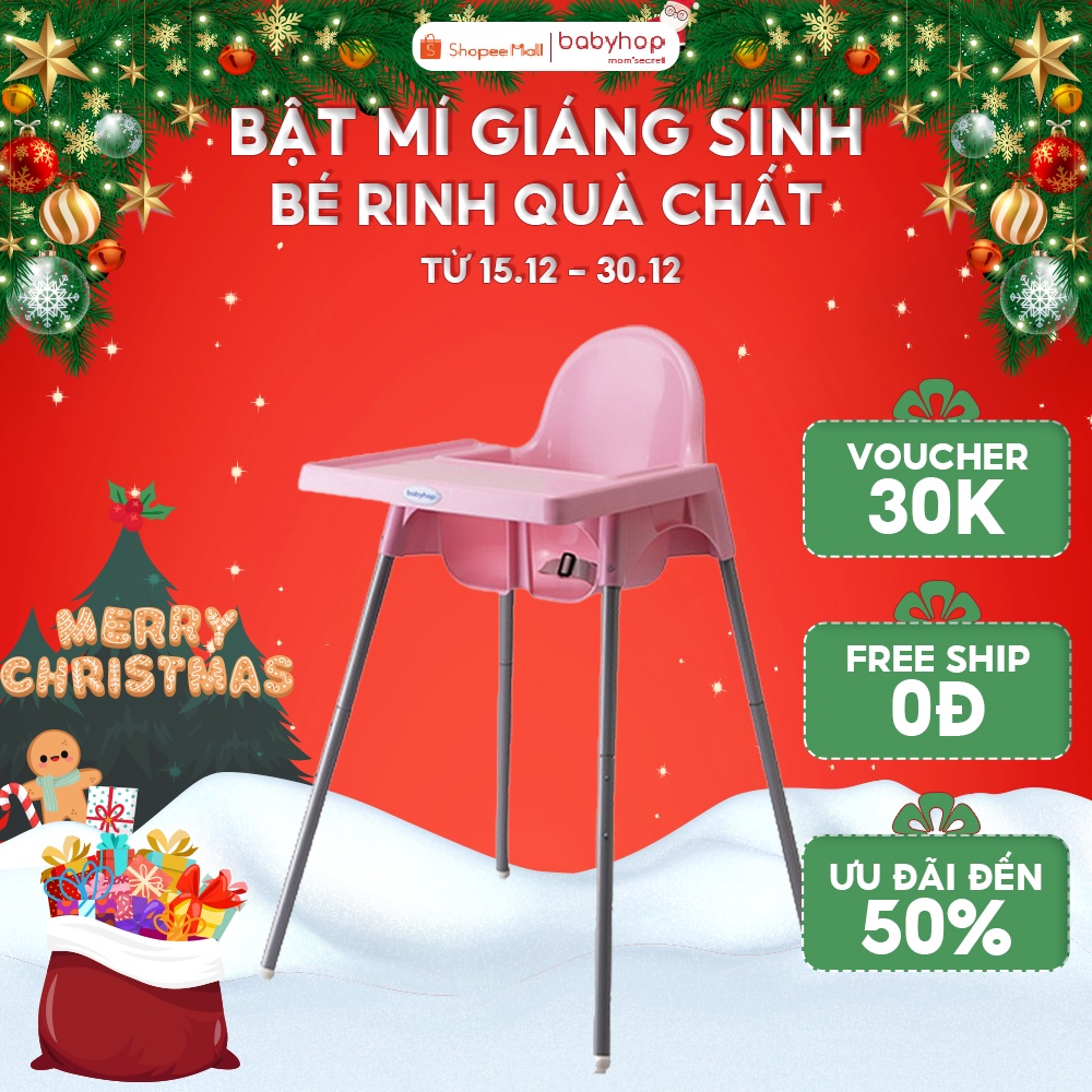 Ghế ăn dặm cho bé Glosby Babyhop kèm mặt bàn,ăn dặm kiểu nhật & BLW, 2 chế độ chân, kèm mặt bàn, cho bé từ 6 tháng